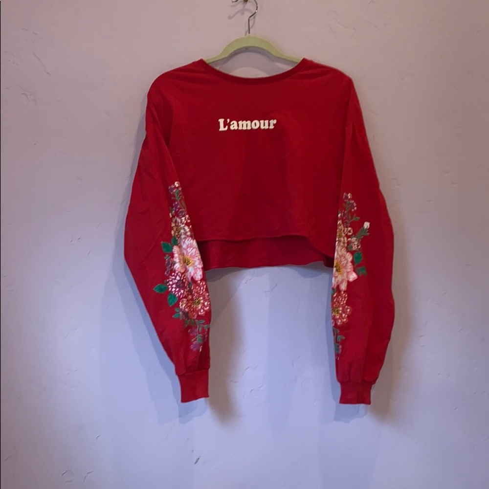 Long sleeve crop top